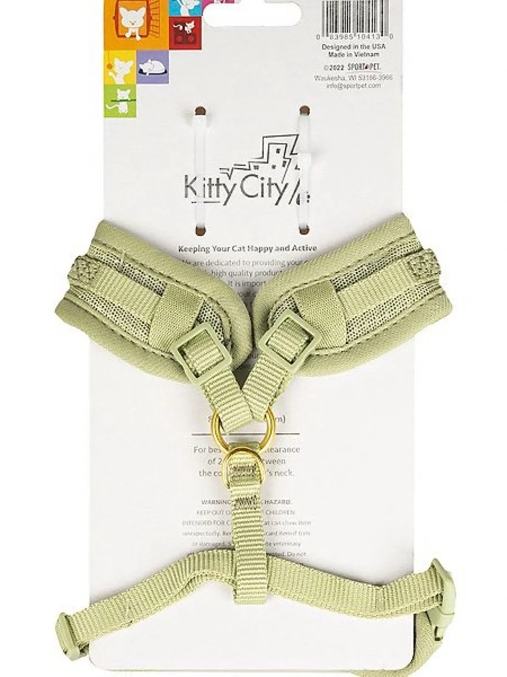 Light Green Cat Harness & Leash Set